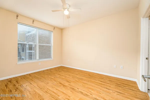 an empty room with a window