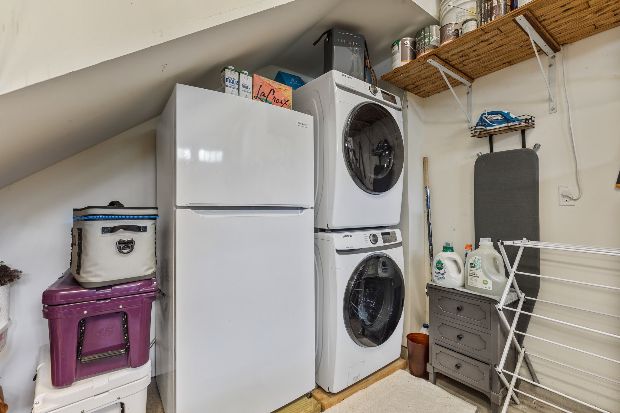 1506 Indiana Street Houston, TX 77006 - Photo 33 of 37 a view of a storage and utility room with washer and dryer