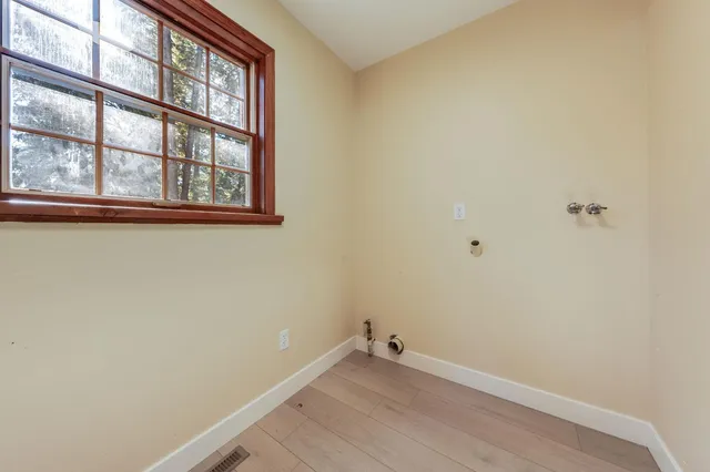 an empty room with a window