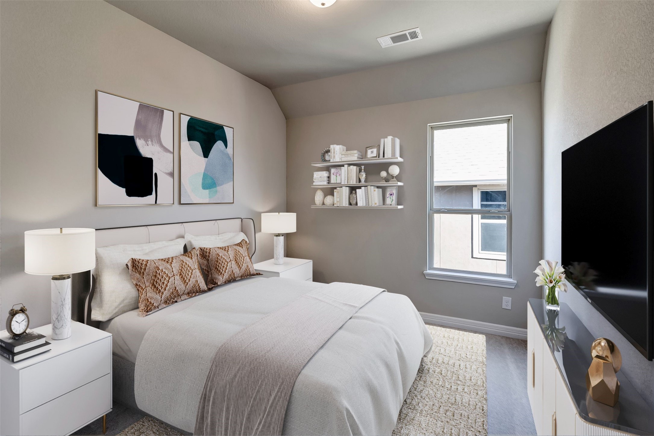 30827 Swift Hill Waller, TX 77484 - Photo 11 of 19 a bedroom with a bed and a flat screen tv