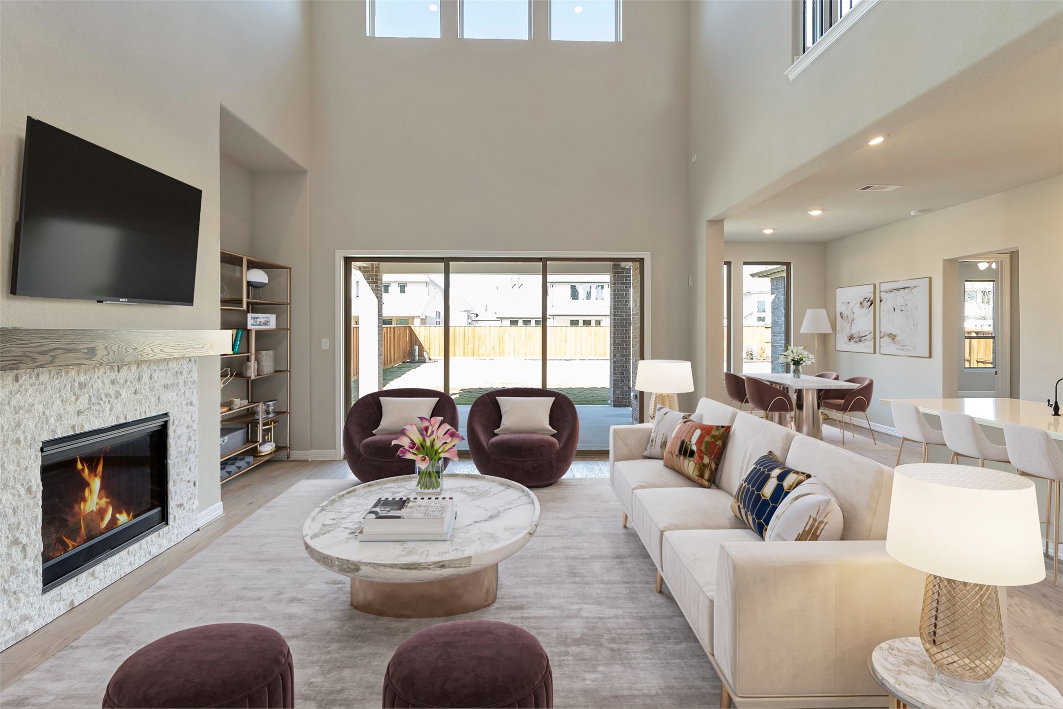 30827 Swift Hill Waller, TX 77484 - Photo 3 of 19 a living room with furniture fireplace and flat screen tv