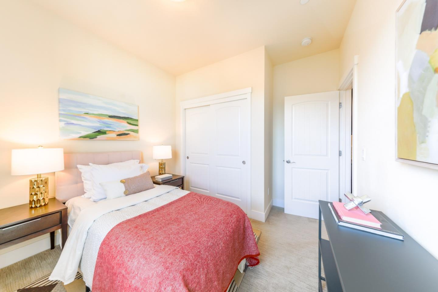 1095 Interlaken Terrace Sunnyvale, CA 94089 - Photo 18 of 25 a bedroom with a bed and a couch