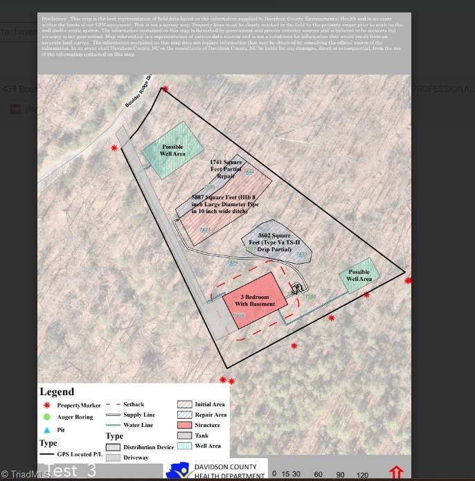 439 Boulder Ridge Drive Denton, NC 27239 - Photo 23 of 26 GIS - Septic Layout