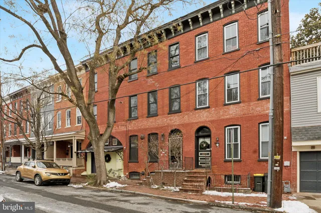 a front view of a building
