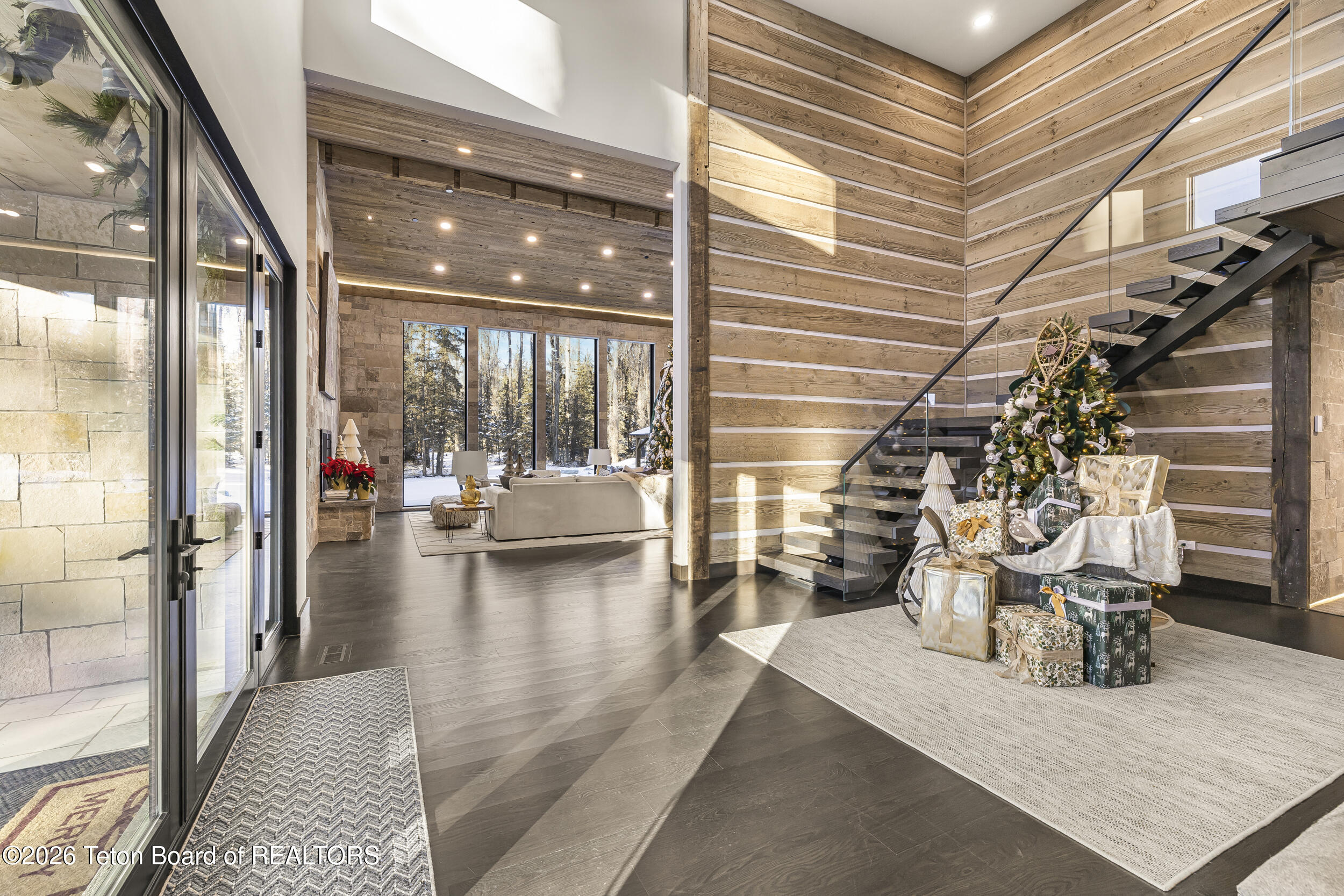 8910 Porter Loop Road Jackson, WY 83001 - Photo 15 of 85 Entry with View to Great Room