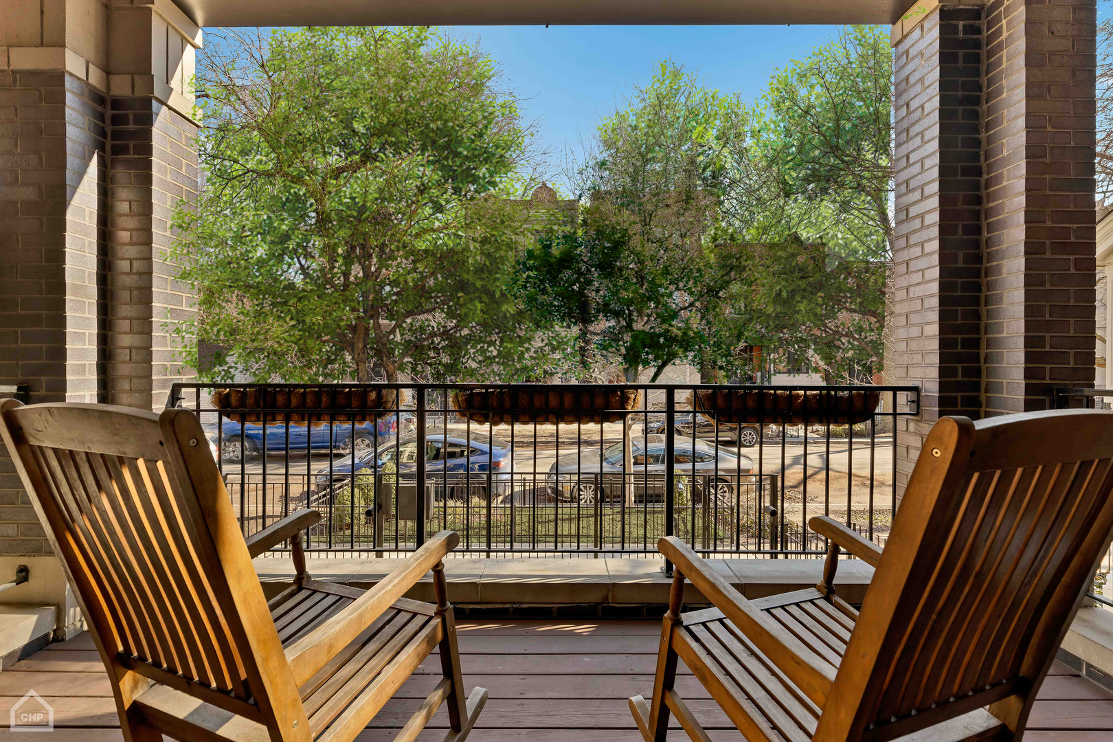 2242 North Seminary Avenue, Unit 1 Chicago, IL 60614 - Photo 28 of 37 a view of a balcony with wooden floor
