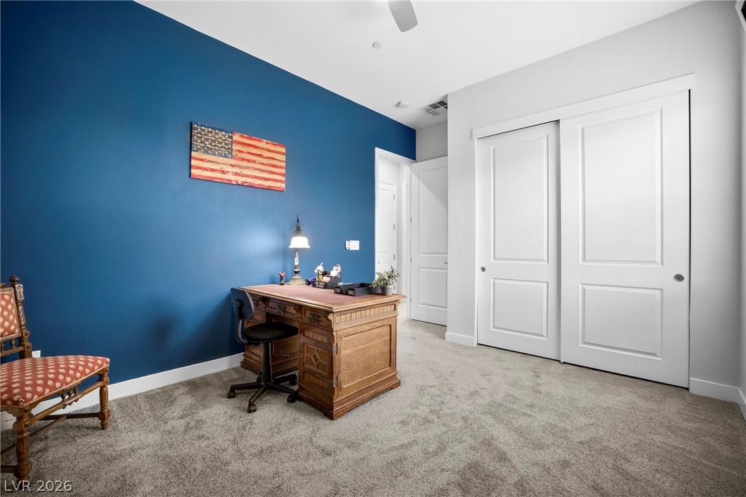 432 North Racetrack Road Henderson, NV 89015 - Photo 19 of 45 Office space with light carpet and ceiling fan