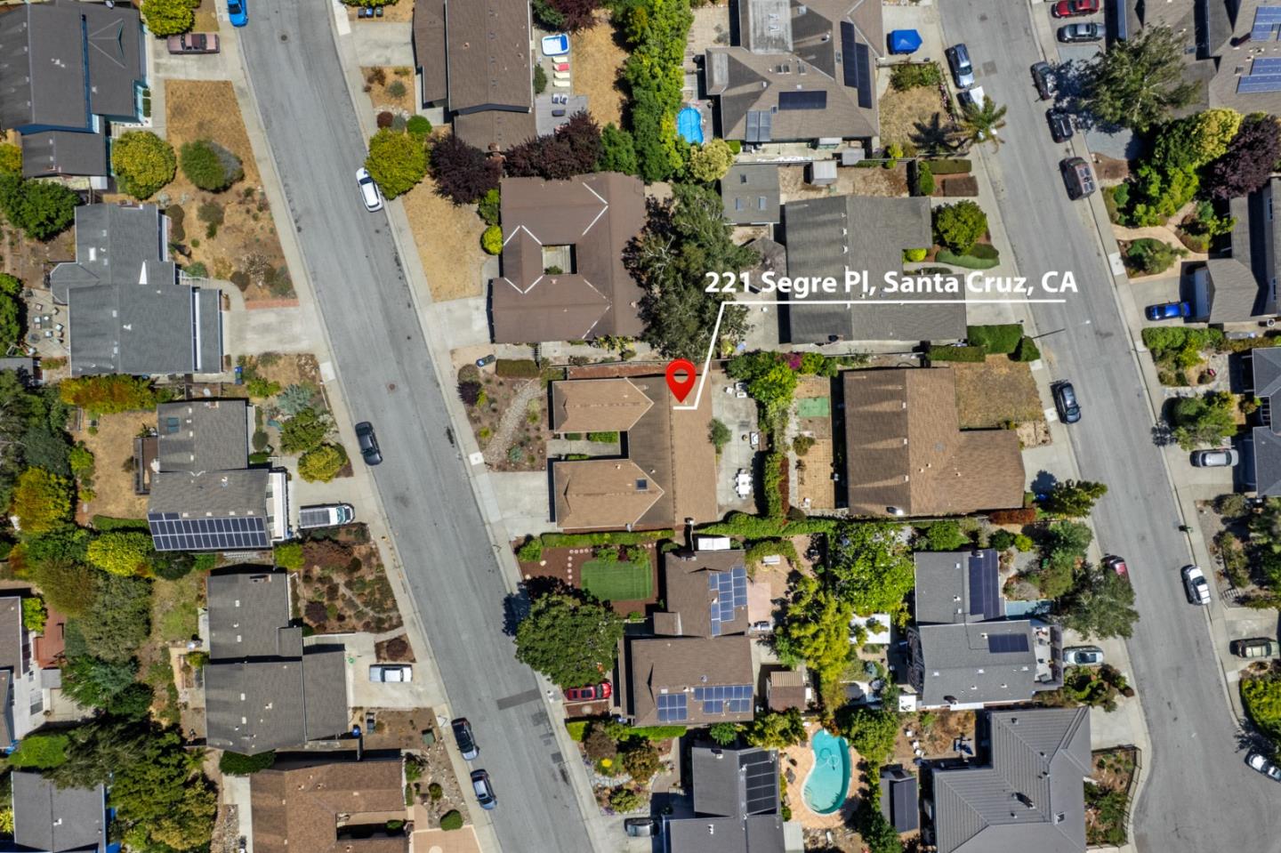 221 Segre Place Santa Cruz, CA 95060 - Photo 33 of 41 an aerial view of houses with outdoor space