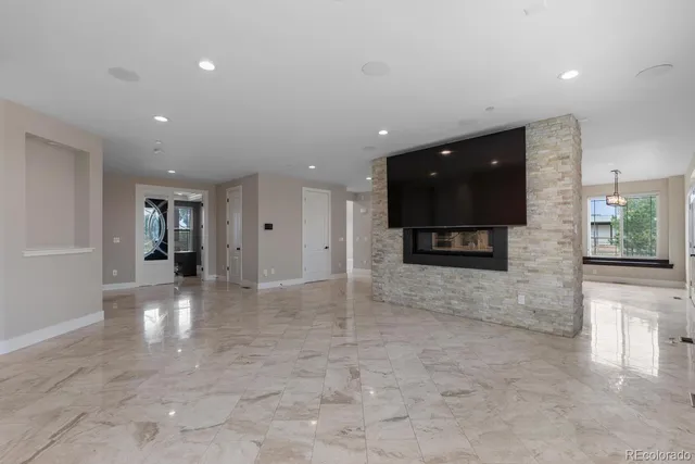 a bathroom with a sink vanity and a mirror