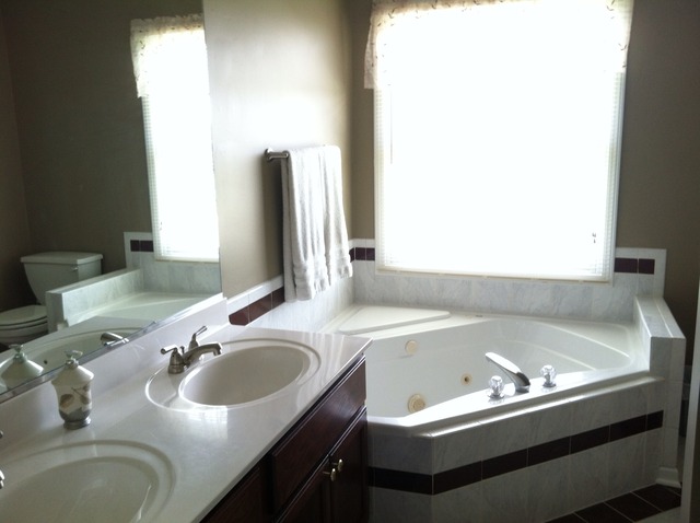 125 Cobblestone Court DeKalb, IL 60115 - Photo 16 of 25 a bathroom with a sink and a mirror