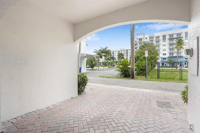 a view of a bench in a yard
