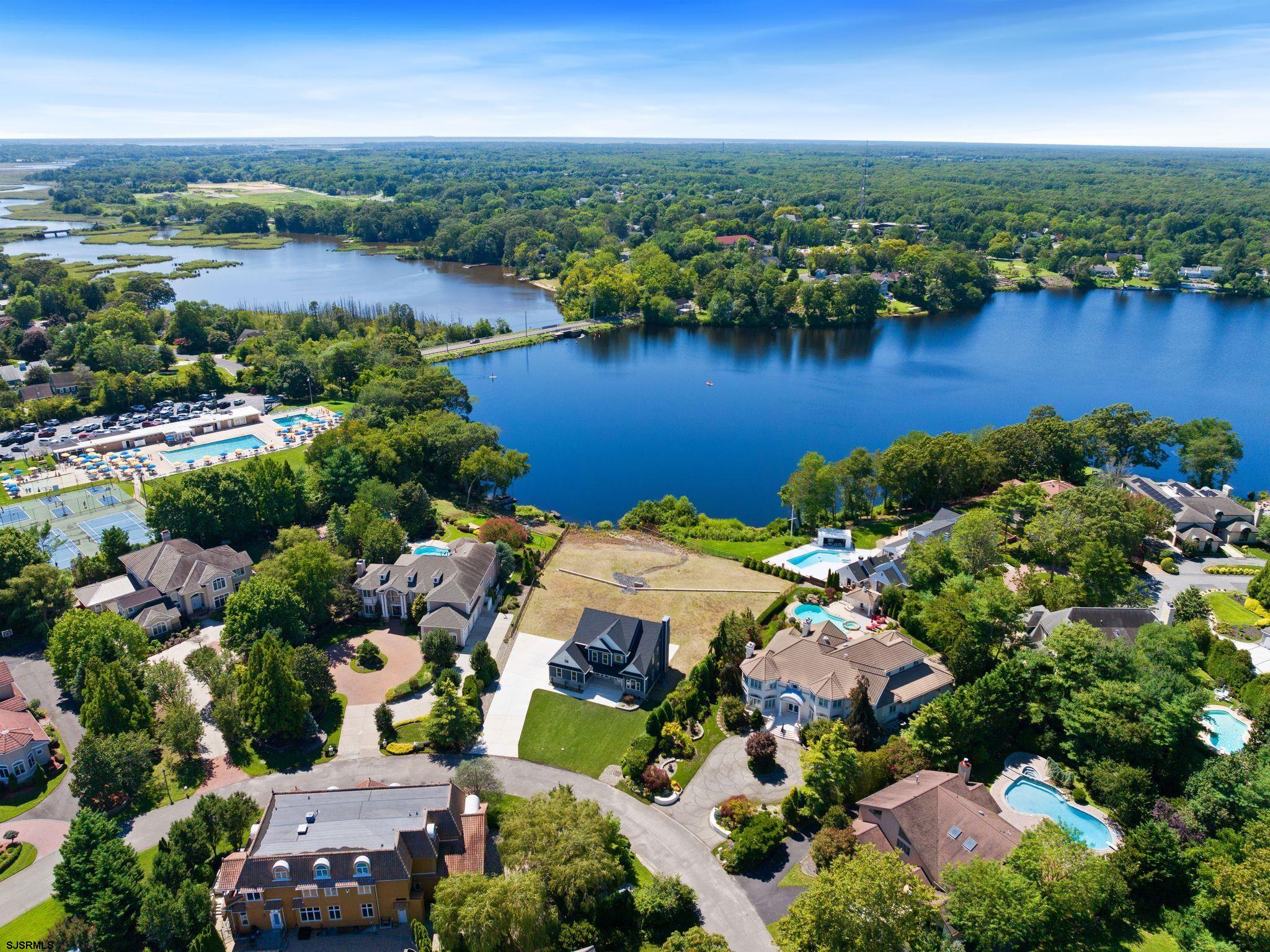 14 Wexford Lane Linwood, NJ 08221 - Photo 70 of 76 an aerial view of lake and residential houses with outdoor space and lake view