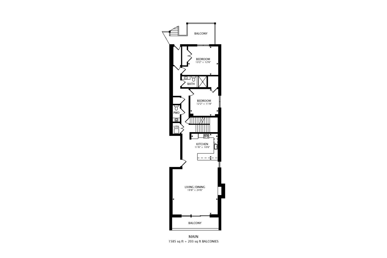 2144 West Rice Street, Unit 3E Chicago, IL 60622 - Photo 17 of 19 a hallway with a white walls