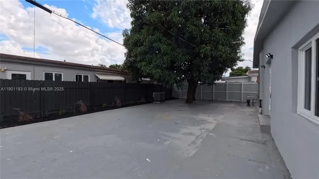 a backyard of a house