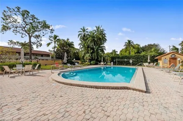 a view of outdoor space yard and swimming pool