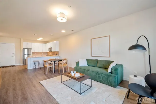 a living room with furniture and a couch