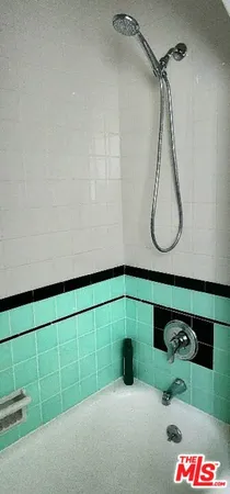 a bathroom with a shower and a bathtub