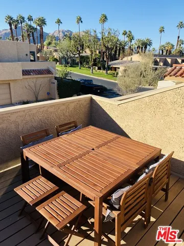 a outdoor view with a sitting space