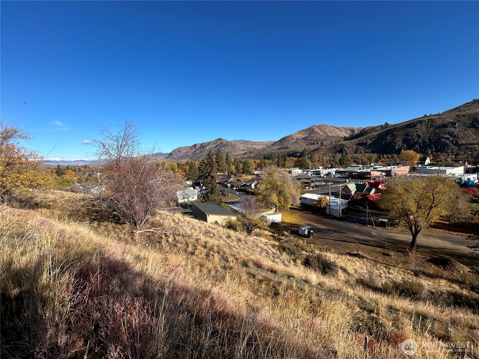 136 Johnson Street Twisp, WA 98856 - Photo 5 of 33 a view of a town with mountains in the background