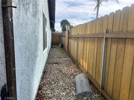 a view of a wooden door