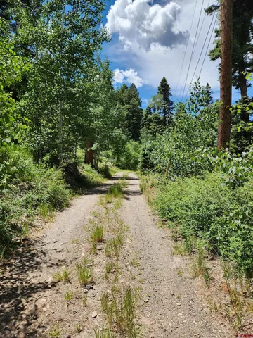 a view of a lake with a house