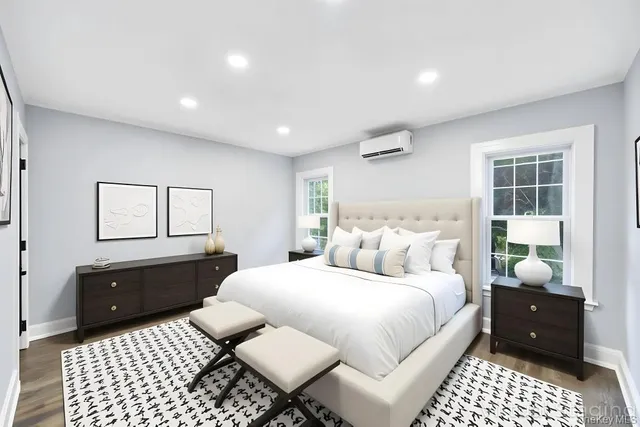 a bathroom with a bathtub and a sink