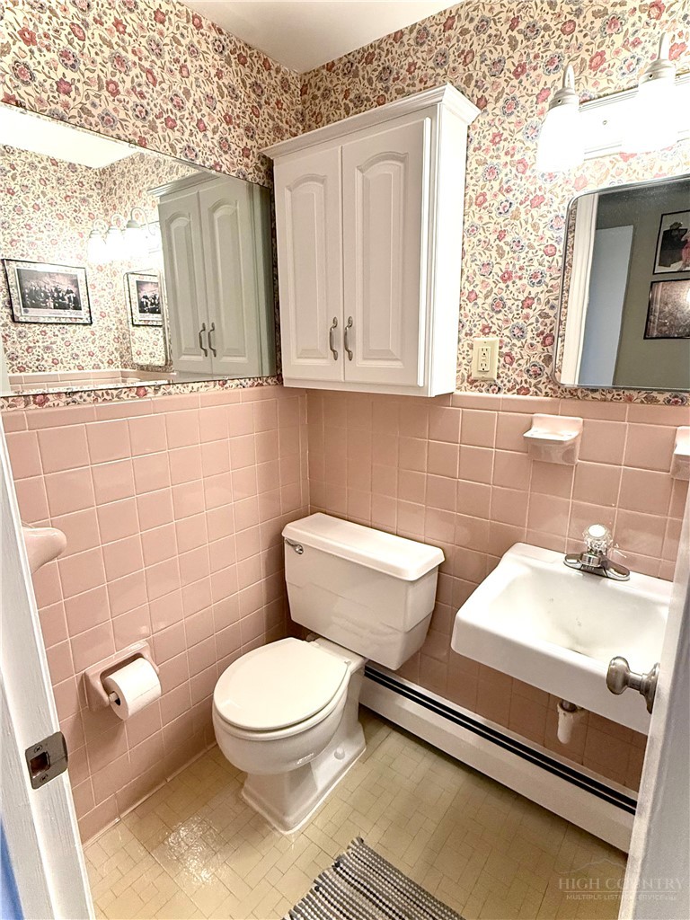 112 Chandy Street Boone, NC 28607 - Photo 28 of 50 a bathroom with a sink a toilet and a mirror