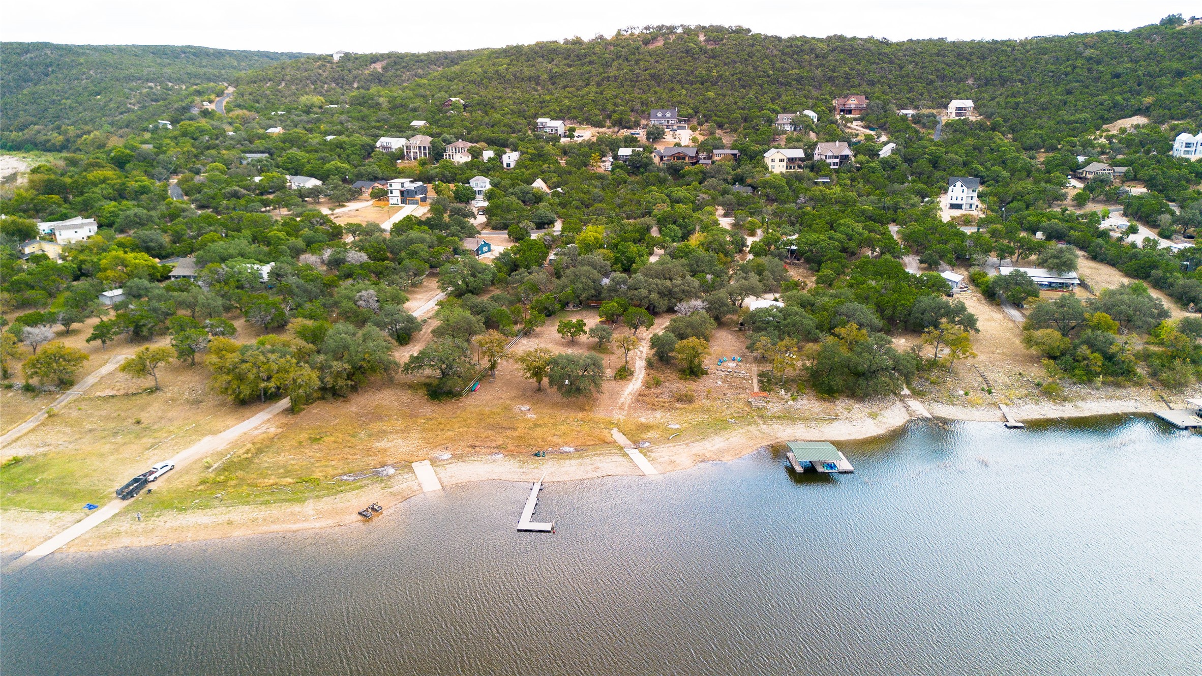11104 Beach Road Leander, TX 78641 - Photo 15 of 21 Aerial overview of property's location featuring a large body of water