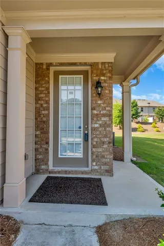 a front view of a house