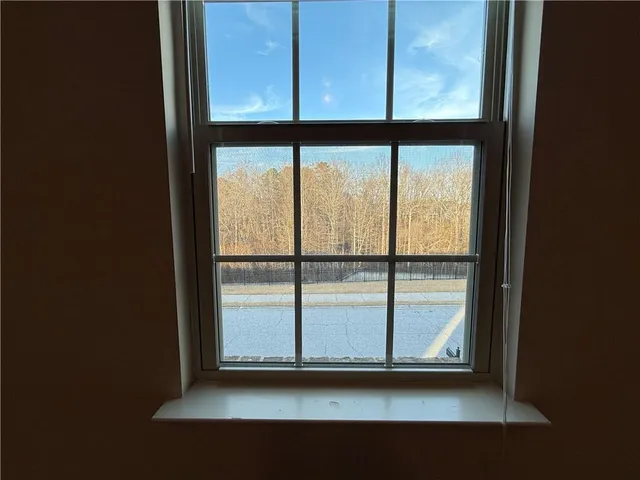 close view of an empty room with a window