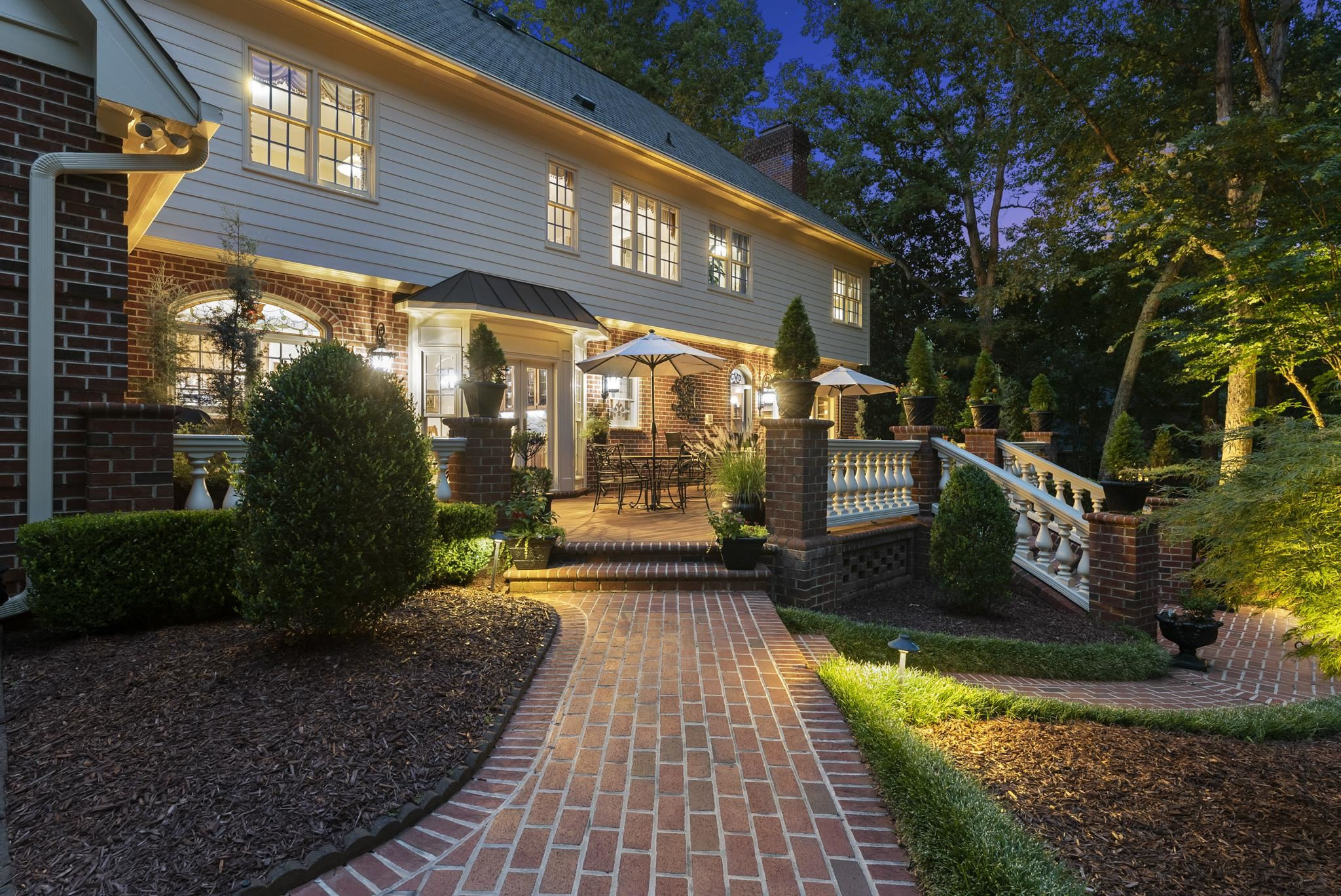 204 Carpathian Way Raleigh, NC 27615 - Photo 76 of 83 Back Deck Walkway- Dusk