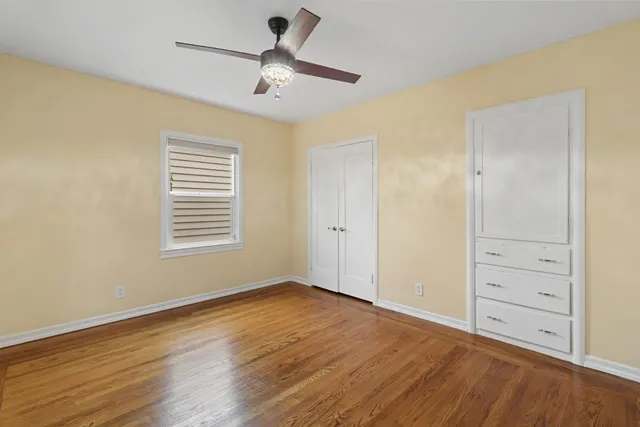 a street view with a couple of plants and trees