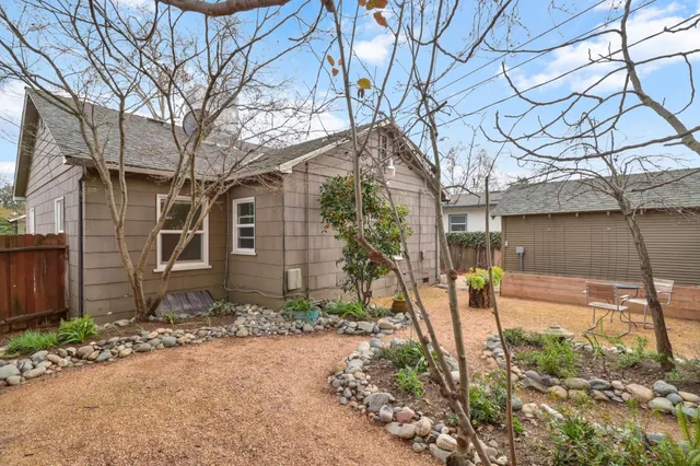 a backyard of a house