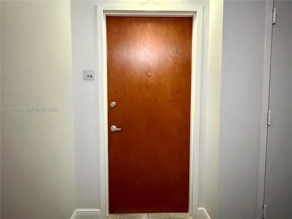 a door with a hallway