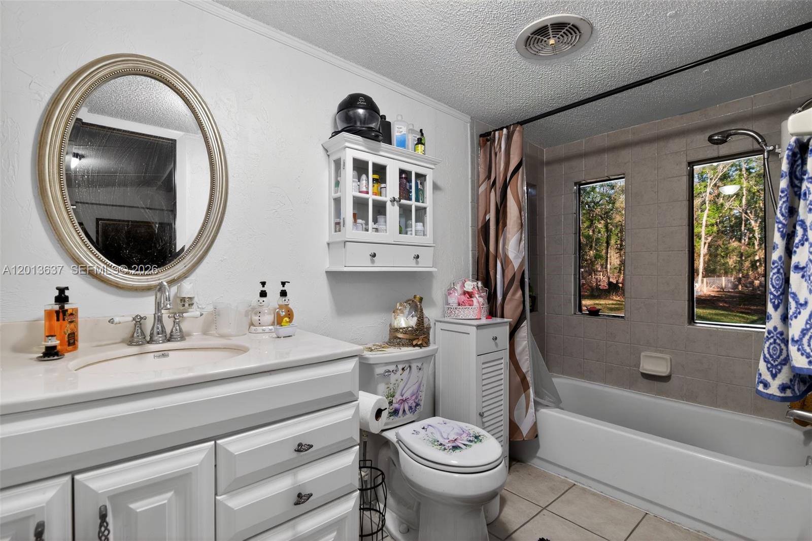 2522 Northwest 121st Avenue Gainesville, FL 32609 - Photo 39 of 40 a bathroom with a sink a mirror a toilet and a bathtub