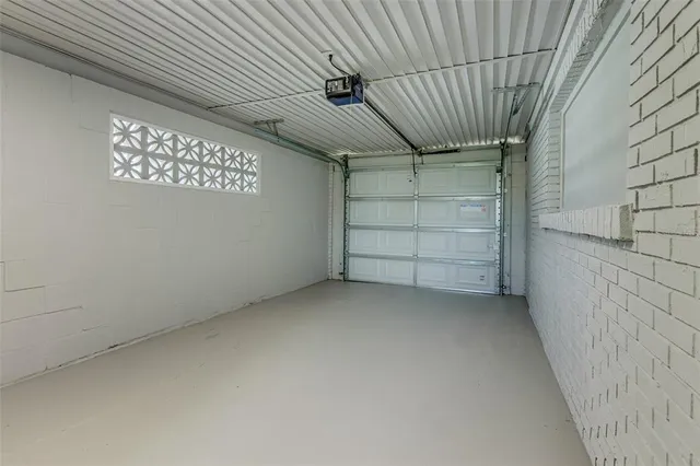a view of a garage