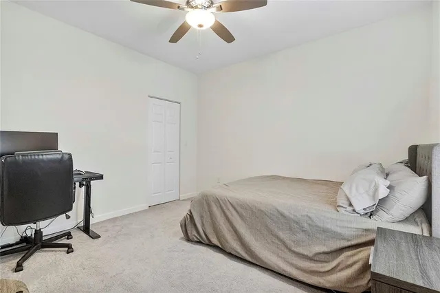 a view of workspace with wooden floor