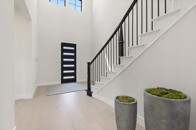 a view of an entryway with staircase