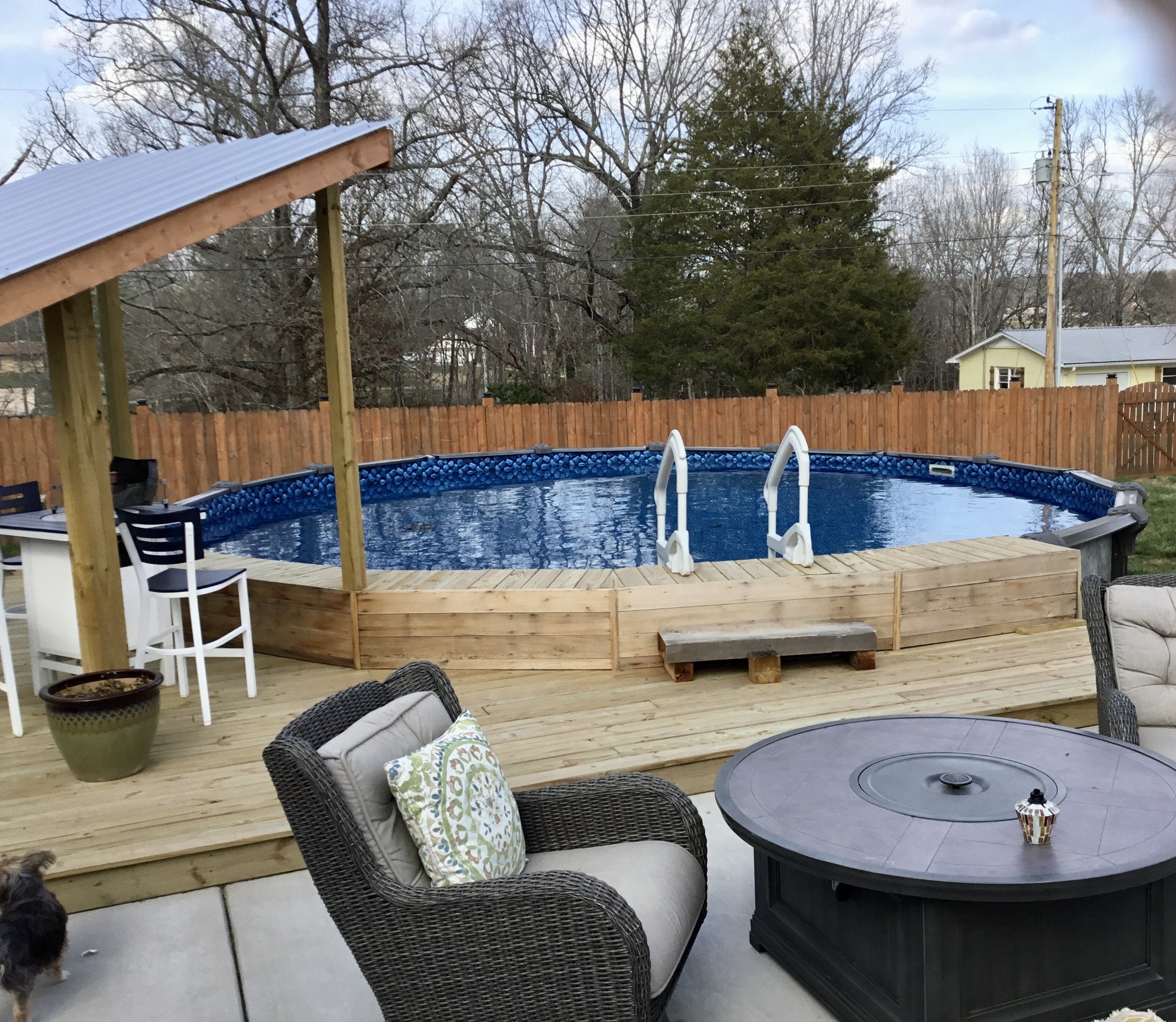 401 Bumpas Road Lawrenceburg, TN 38464 - Photo 52 of 58 a view of a chairs and tables in the back yard of the house