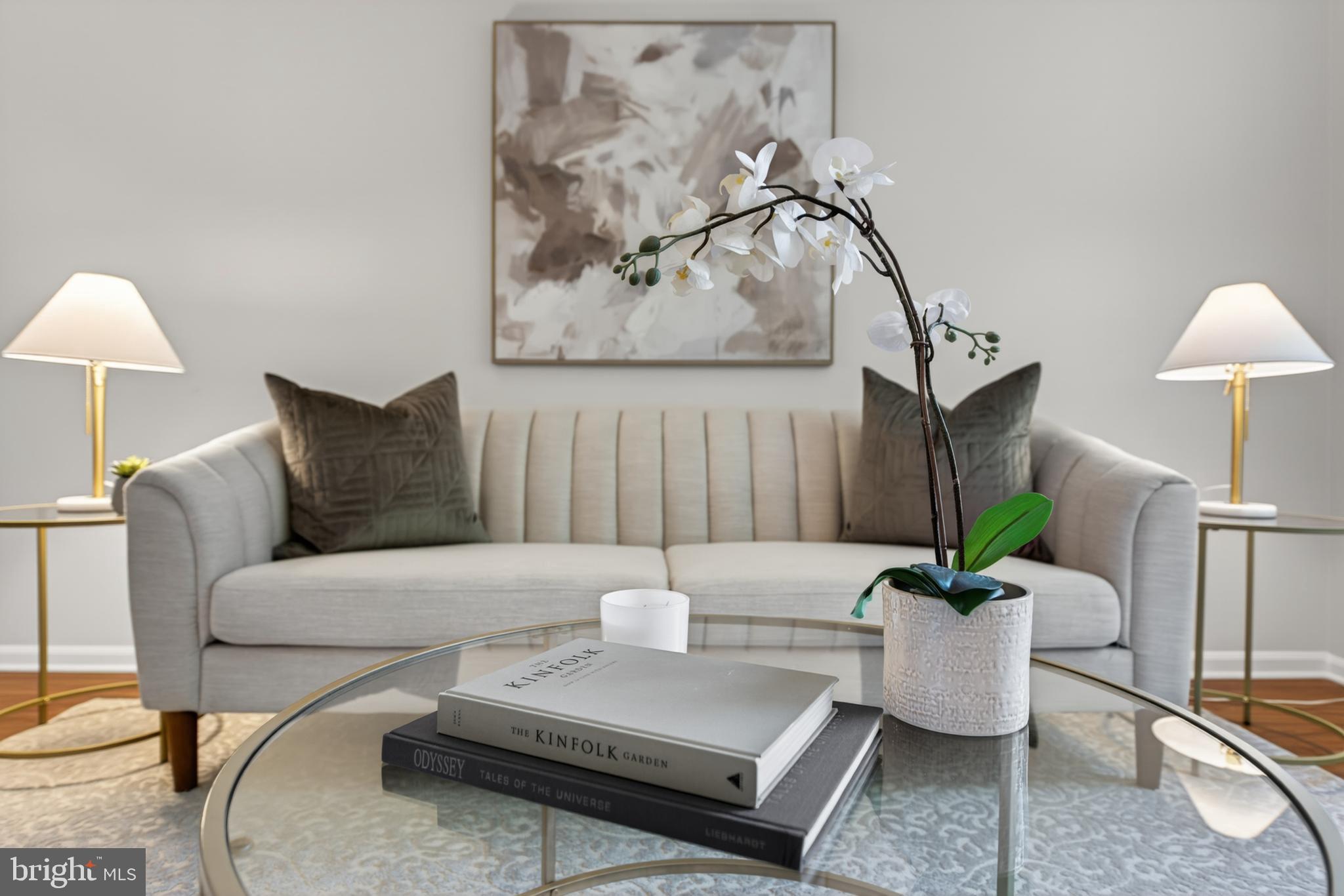 1409 Park Garden Lane Reston, VA 20194 - Photo 8 of 41 a living room with furniture and a lamp