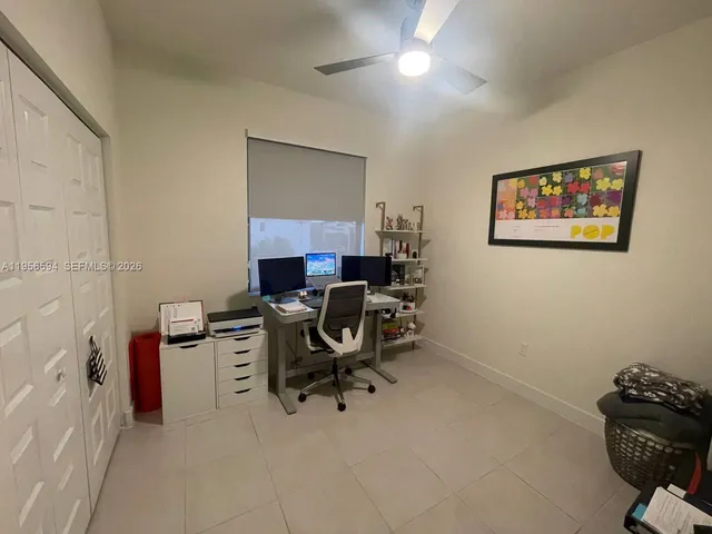 a view of workspace with a window