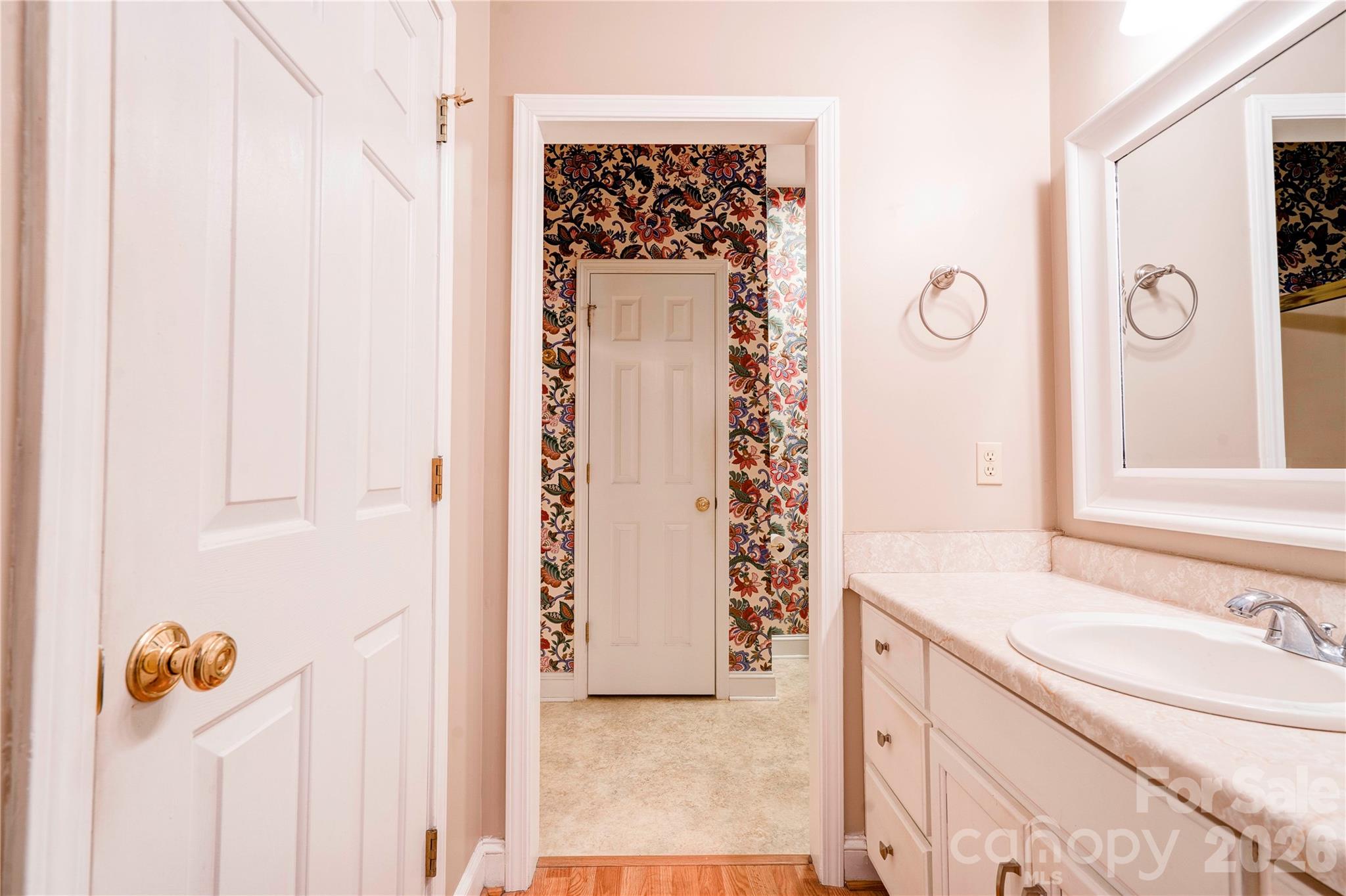 150 Columns Circle Shelby, NC 28150 - Photo 20 of 42 a bathroom with a granite countertop sink and a mirror