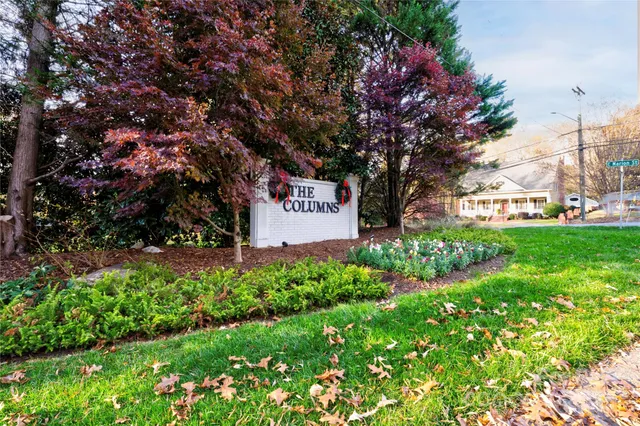 a view of a house with potted plants