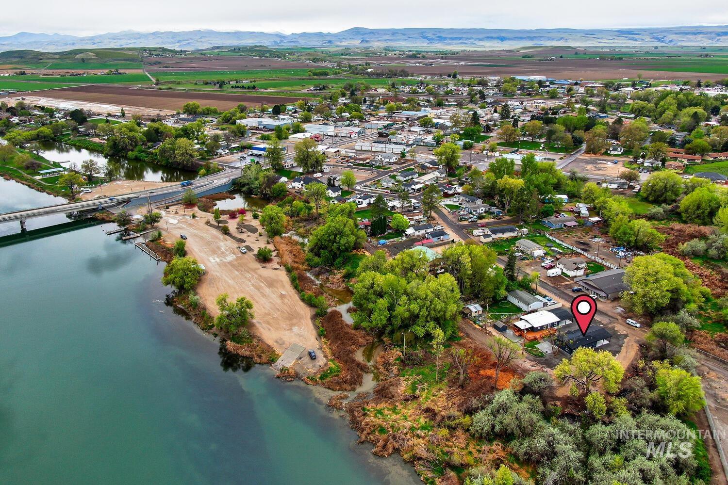 166 1st Street North Marsing, ID 83639 - Photo 35 of 37 Bird's eye view of a water and mountain view and a notable bridge