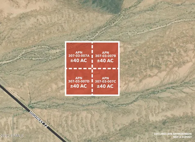 $195,000 | 160-acres North 160-acres N 74th Street, Bouse, AZ 85325