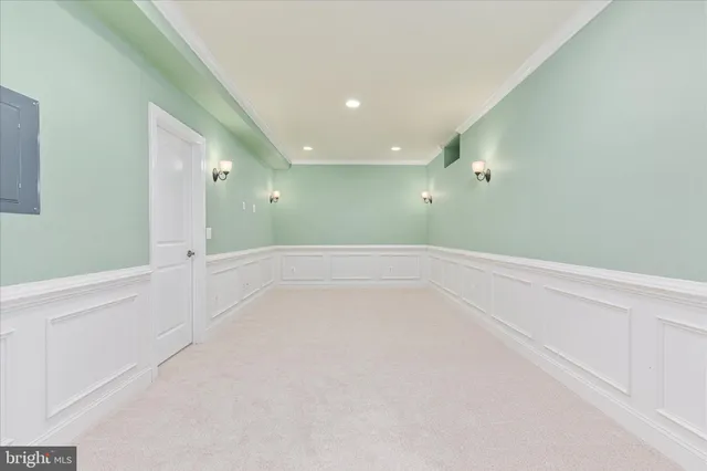 a view of outdoor space with swimming pool and trees