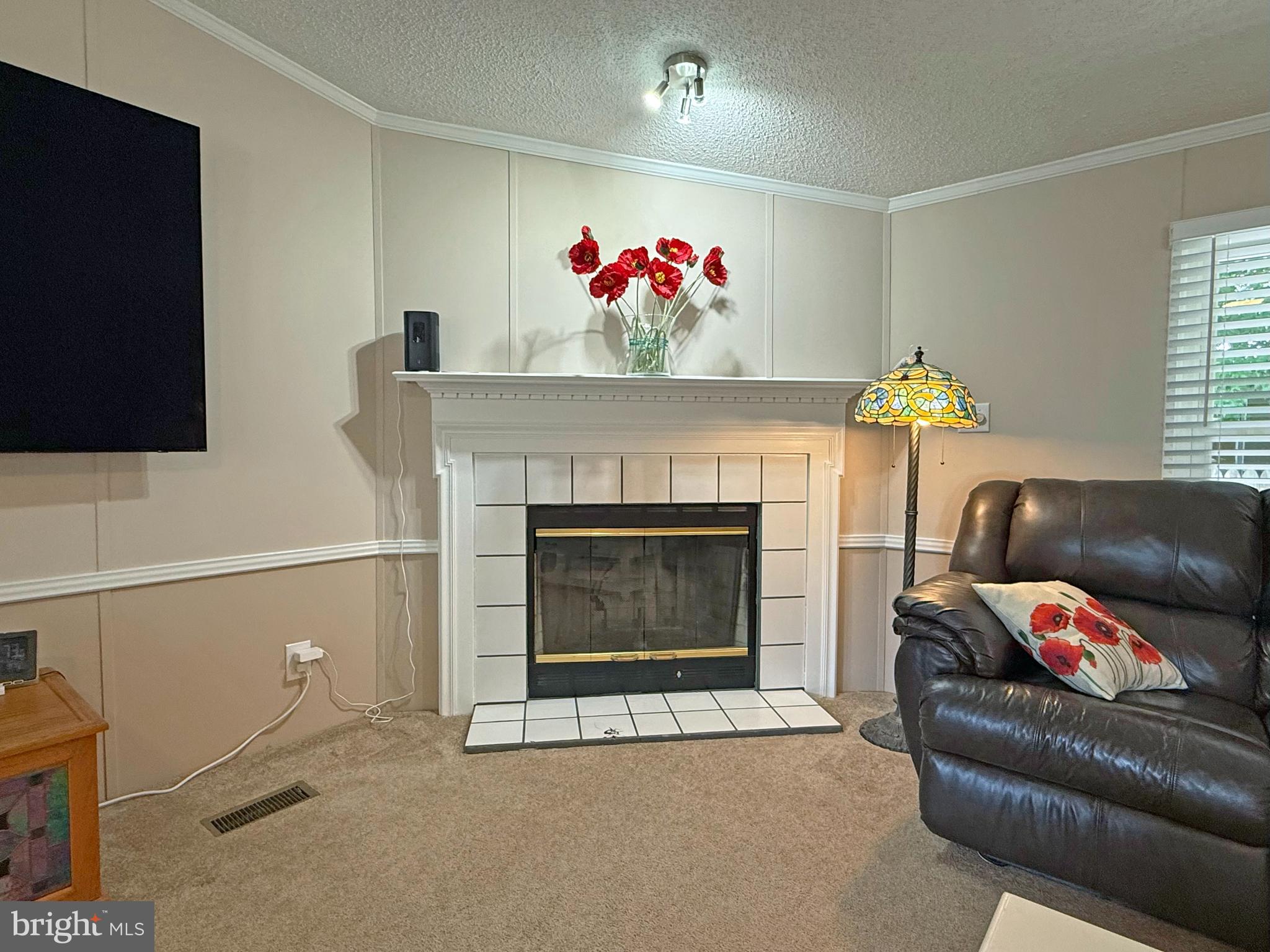 33280 Sassafras Court Ocean View, DE 19970 - Photo 6 of 45 a living room with furniture and a fireplace