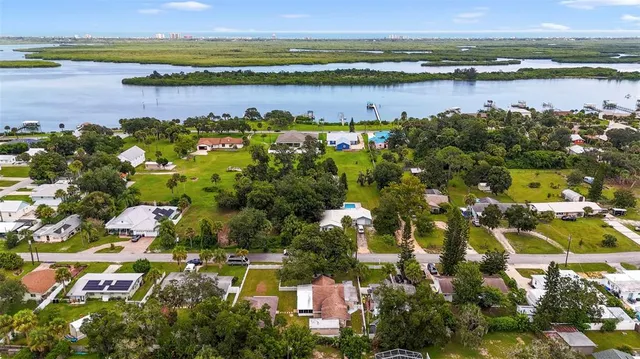 a view of lake with city