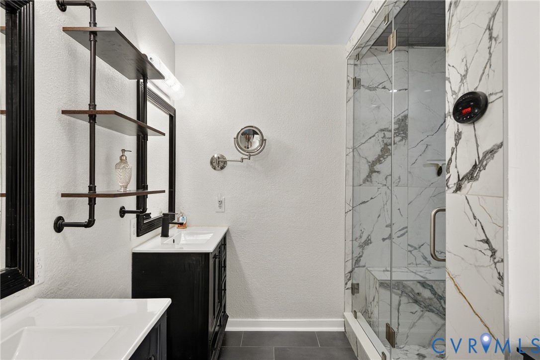 17089 Goshen Road Montpelier, VA 23192 - Photo 40 of 64 Frameless glass shower enclosure with a built-in b