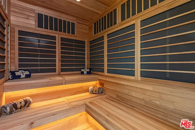 a projector room with furniture